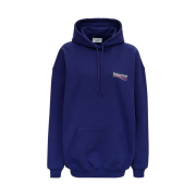 (W) Balenciaga Political Campaign Medium Fit Hoodie Blue