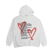 [KREAM 단독] The Museum Visitor Heart Sprayed Hoody White - 22PF