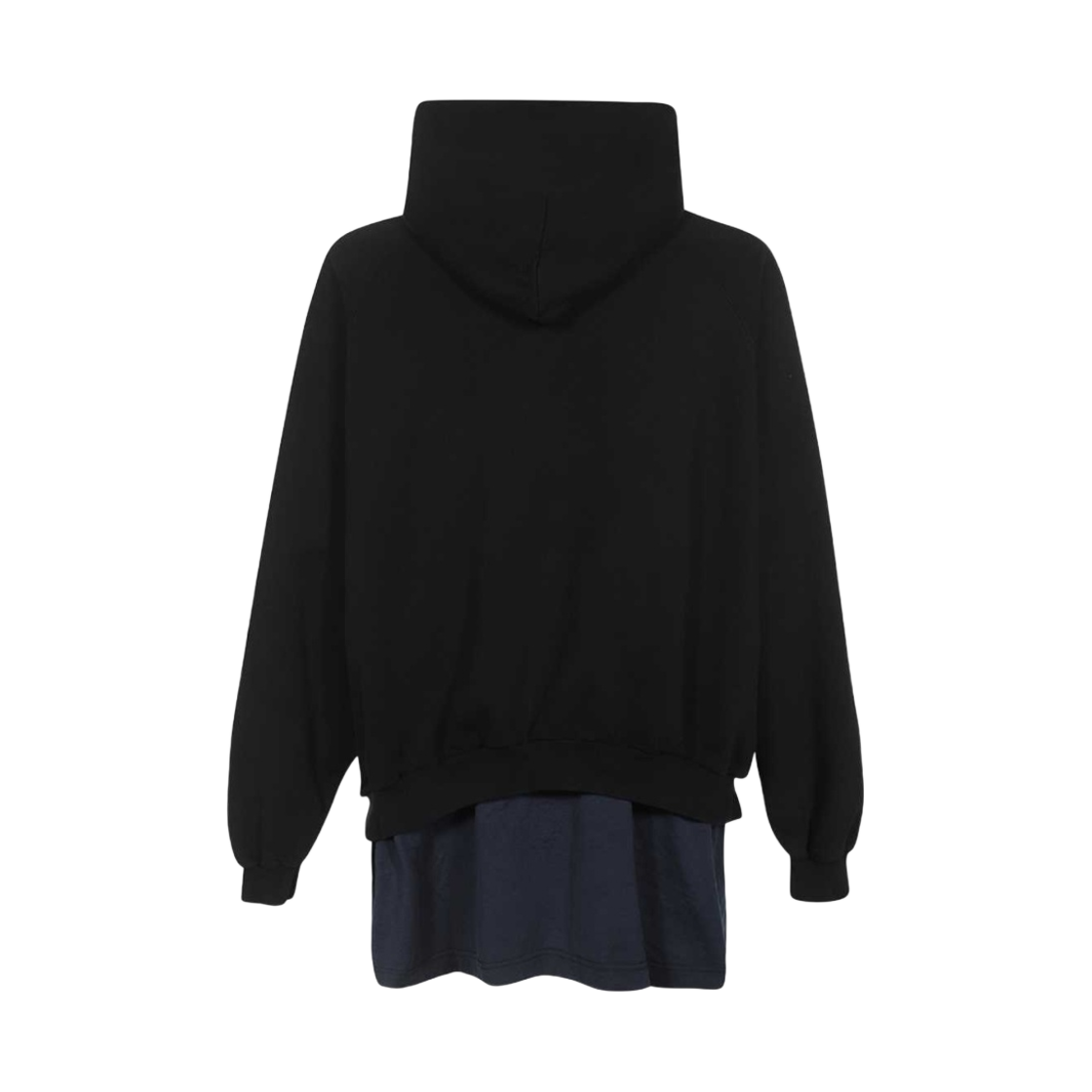 발렌시아가 3XL 패치드 티셔츠 후드 오버사이즈 블랙(Balenciaga 3XL Patched T-Shirt Hoodie Oversized Black) - 2