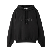 Sunnei Embroidered Hoodie Black