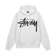 Stussy Big Stock Hoodie White