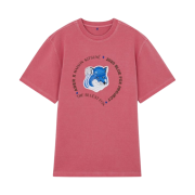Maison Kitsune x Ader Error Triple Fox Head Logo T-Shirt Pink