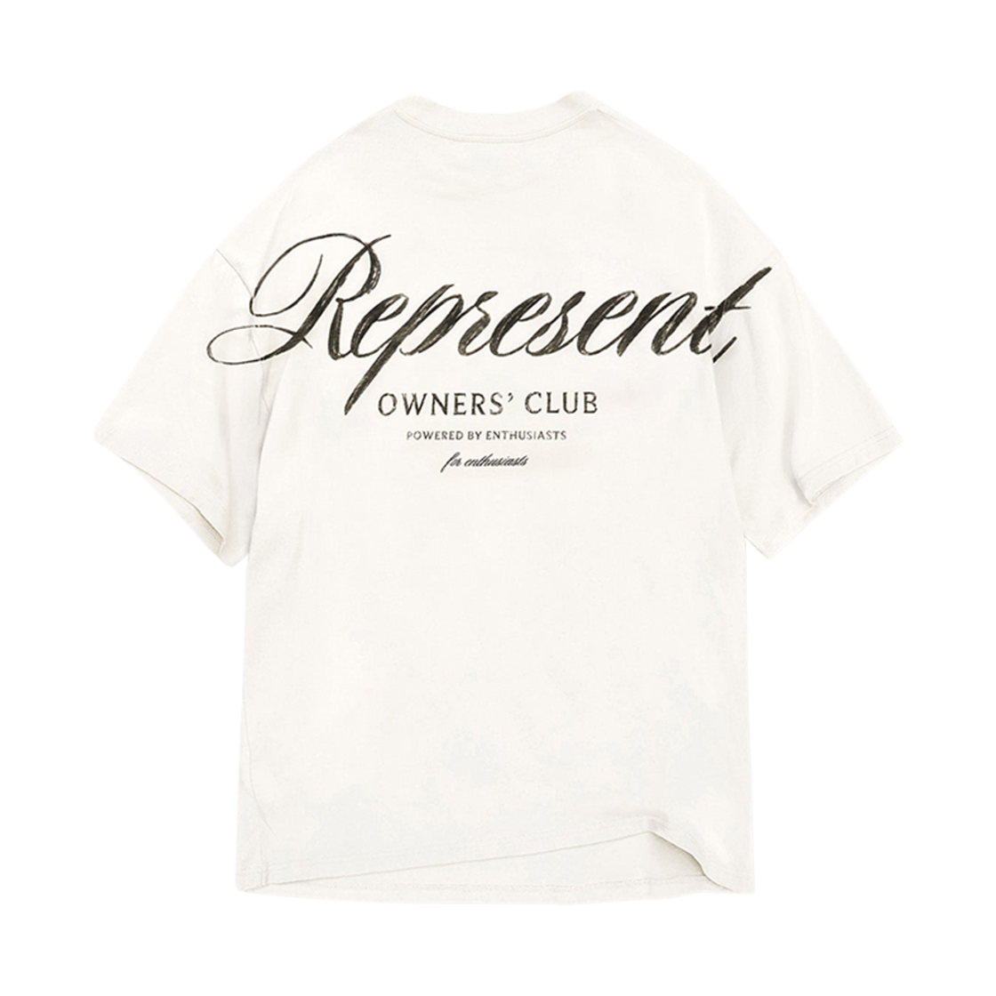 OCM41201-72 Represent Owners Club Script T-Shirt Flat White