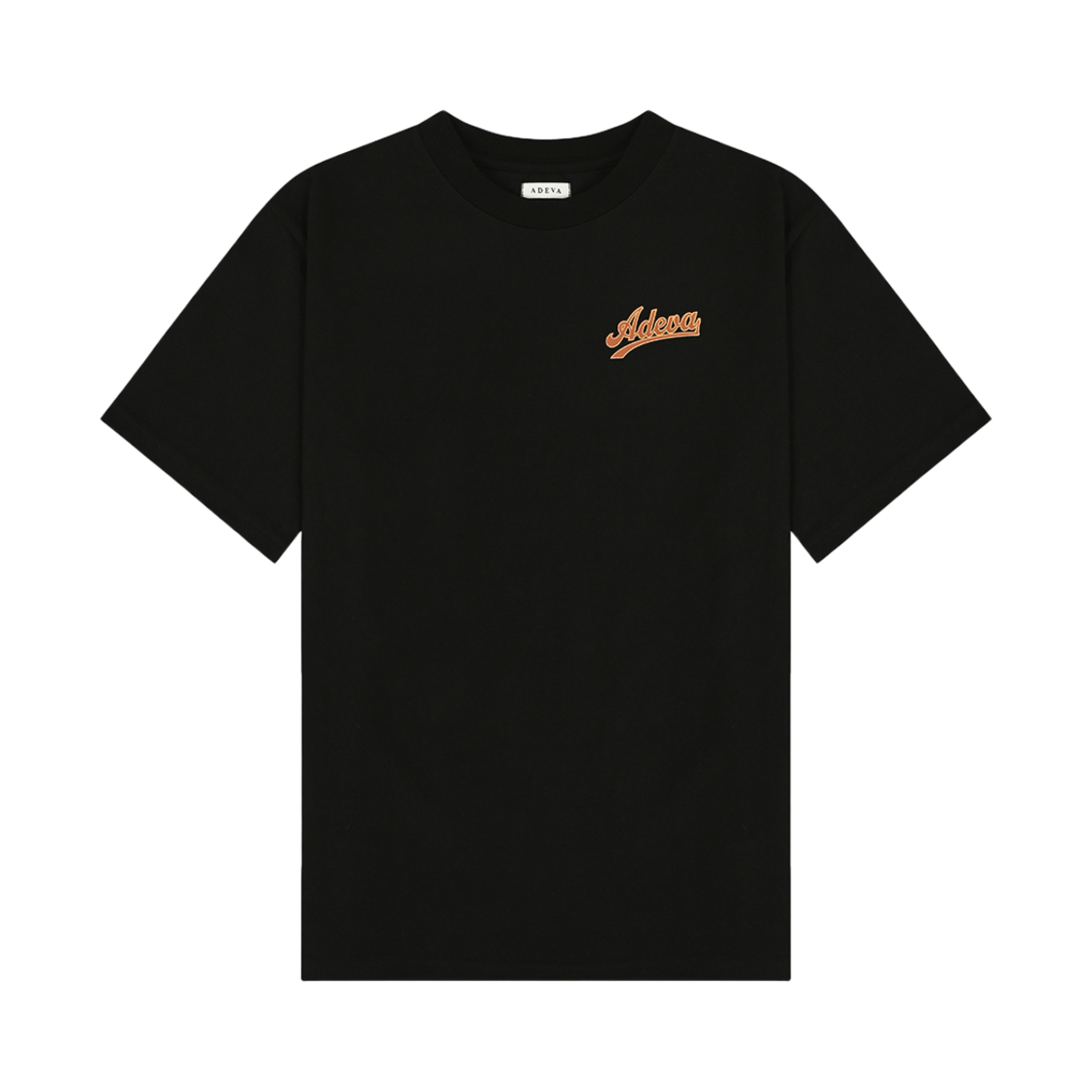 아데바 유니섹스 프린트 로고 반팔 티셔츠 블랙(ADEVA Unisex Printed Logo Tee Black)