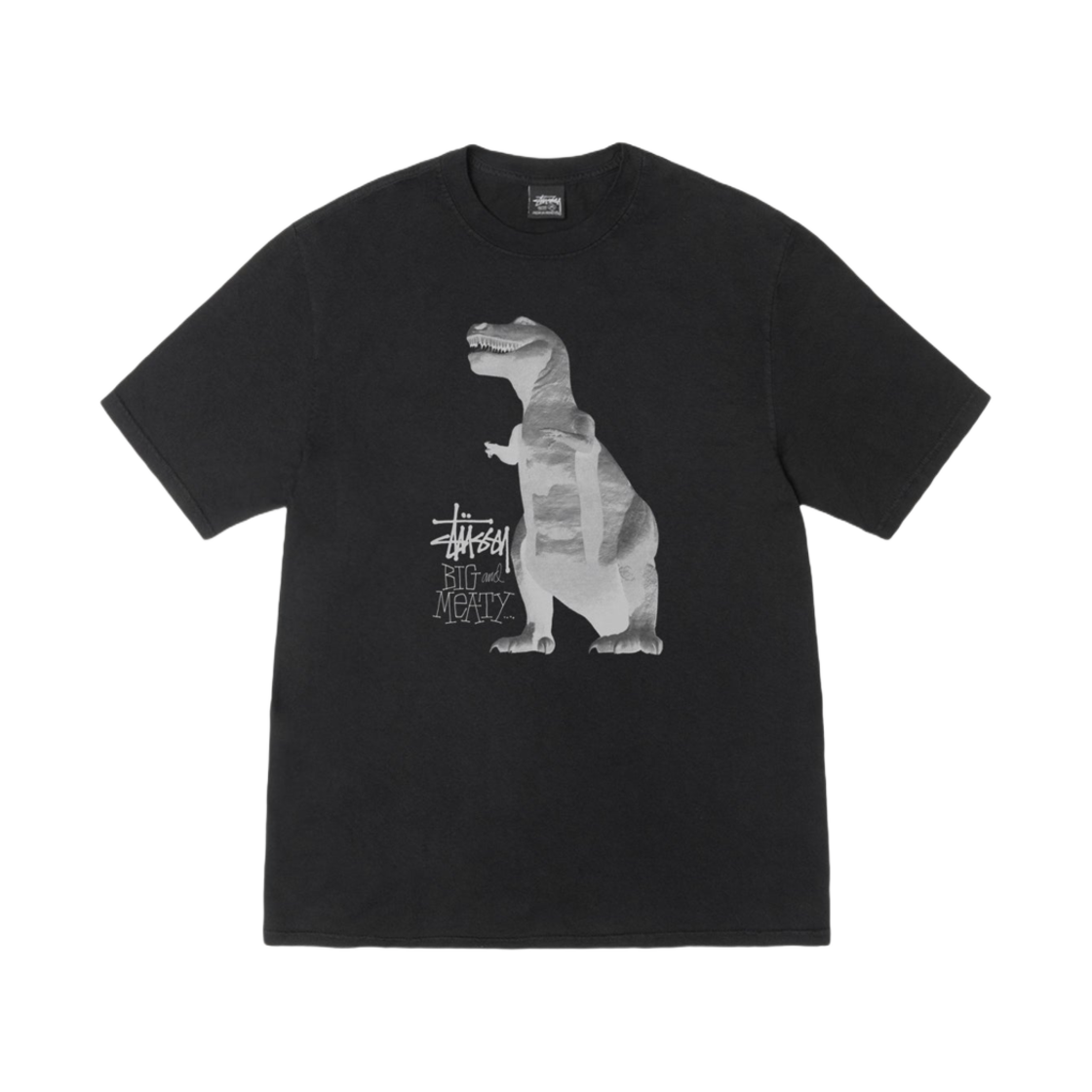 1905133 Stussy Big & Meaty Pigment Dyed T-Shirt Black
