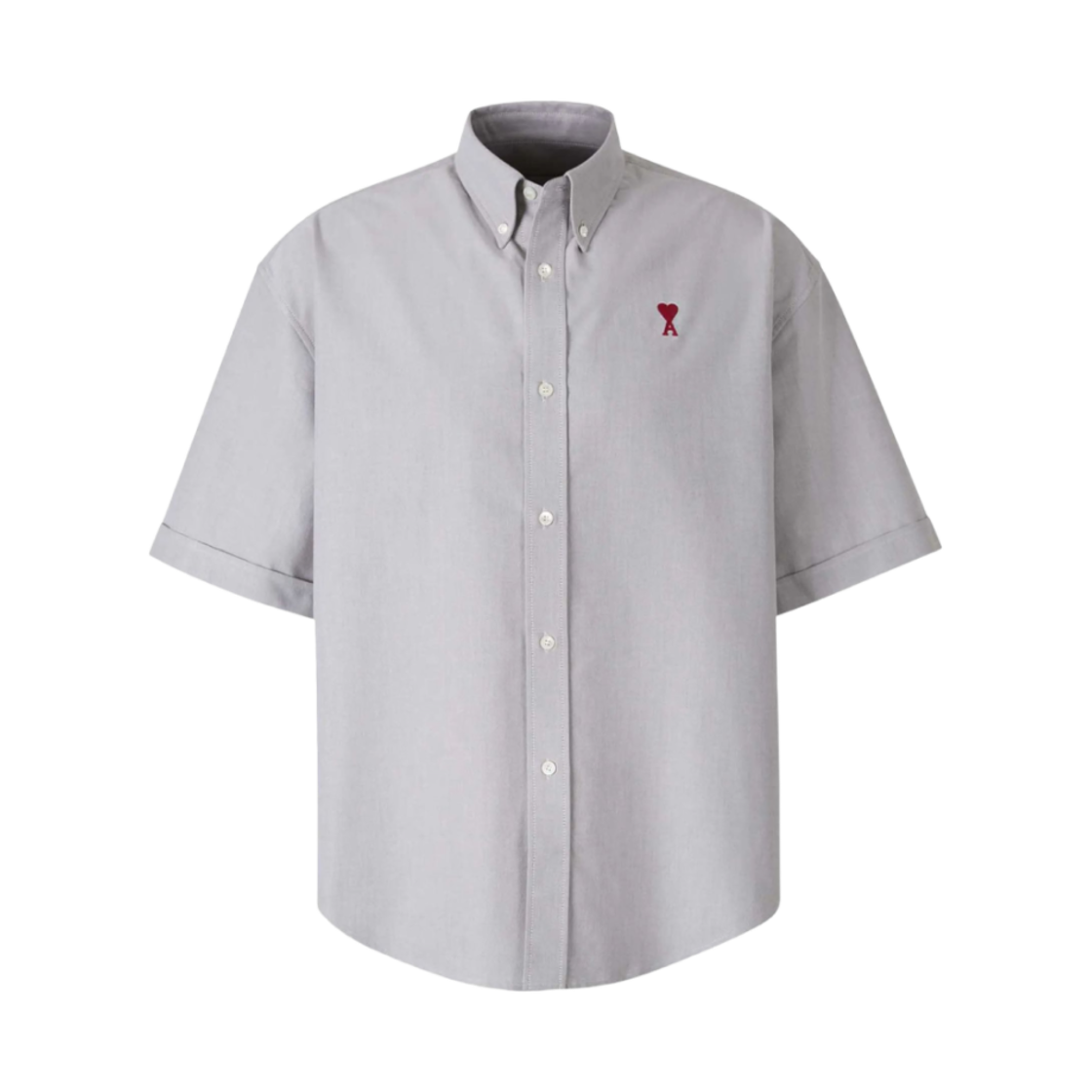 아미 스몰 하트 로고 숏슬리브 셔츠 그레이(AMI de Coeur Short Sleeve Shirt Gray) - 1