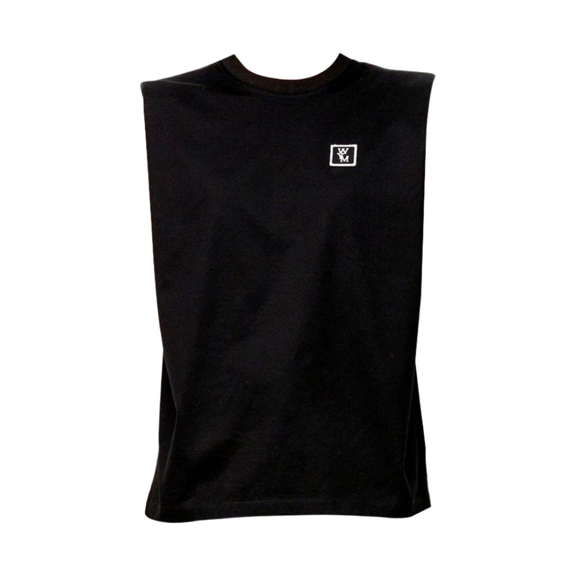 (W) 우영미 코튼 백로고 슬리브리스 블랙 - 23SS((W) Wooyoungmi Cotton Back Logo Sleeveless Black - 23SS) - 1
