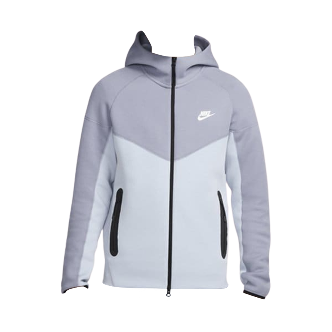 나이키 NSW 테크 플리스 윈드러너 풀 집 후드 라이트 아모리 블루 애션 슬레이트 - 아시아(Nike NSW Tech Fleece Windrunner Full Zip Hoodie Light Armoury Blue Ashen Slate - Asia)