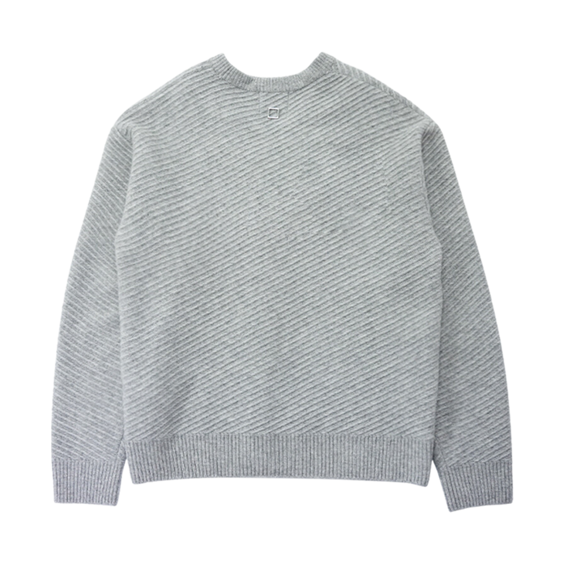 우영미 백 메탈 스퀘어 텍스처 가디건 그레이 - 23FW(Wooyoungmi Back Metal Square Texture Cardigan Gray - 23FW) - 2
