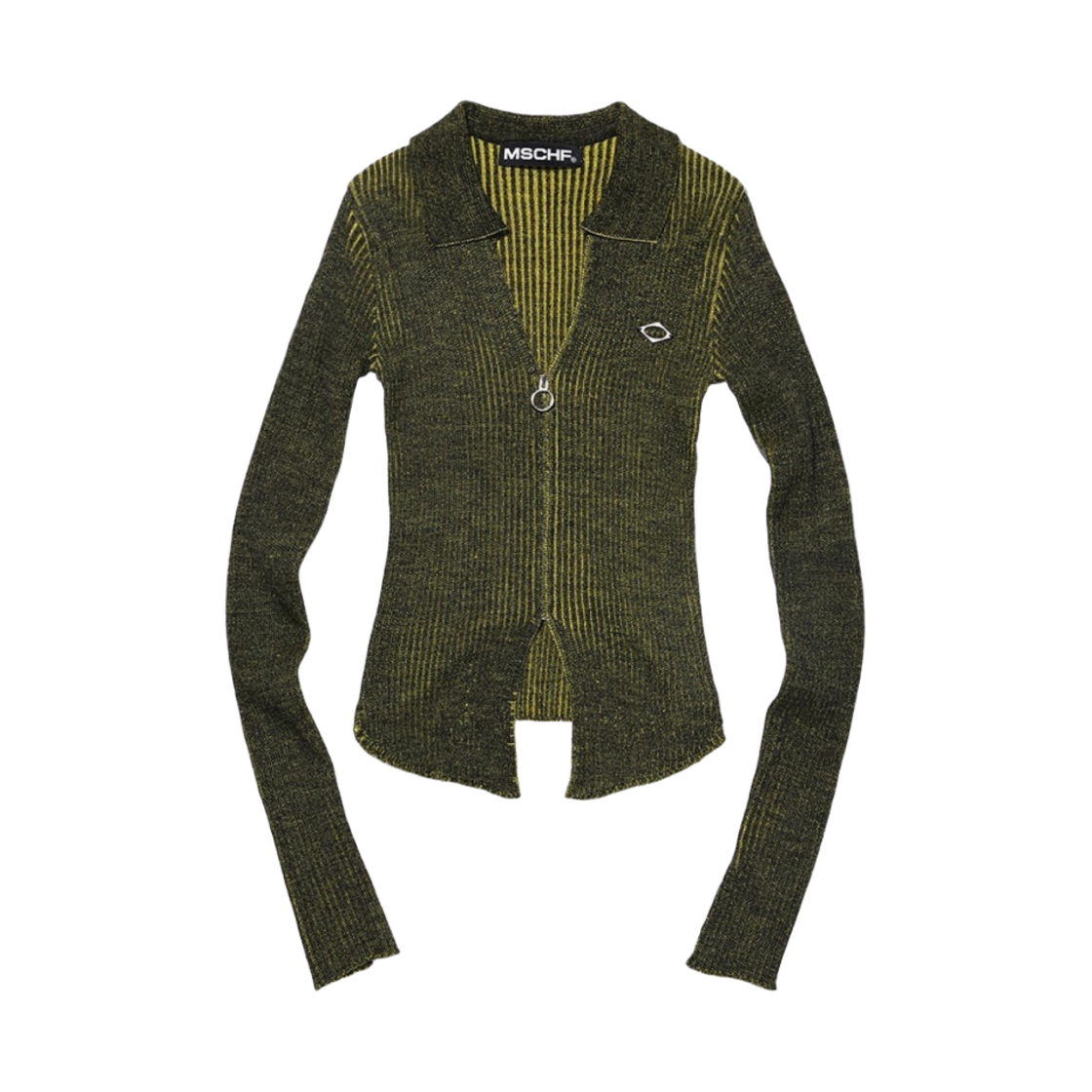 (W) 미스치프 니티드 투톤 셔츠 블랙 옐로우((W) Mischief Knitted Two Tone Shirt Black-Yellow) - 1