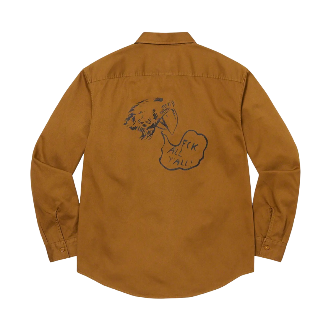 슈프림 레이몬드 페티본 워크 셔츠 워시드 브라운 - 22FW(Supreme Raymond Pettibon Work Shirt Washed Brown - 22FW) - 1