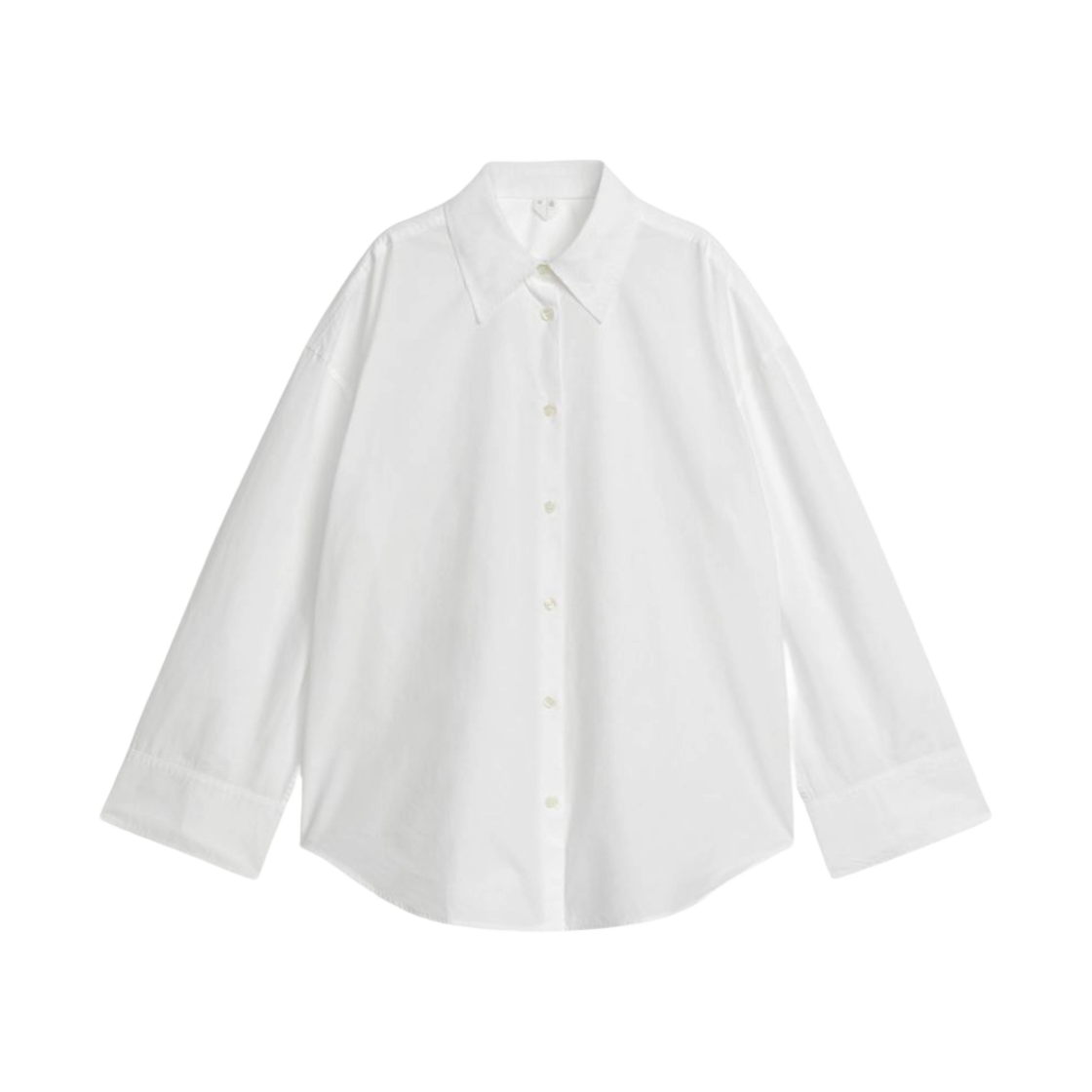 1135815-002 (W) Arket Relaxed Poplin Shirt White