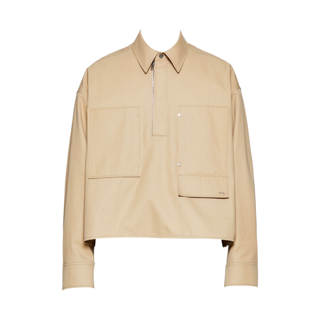 우영미 코튼 하프집업 셔츠 베이지 - 23FW(Wooyoungmi Cotton Half-Zip Shirt Beige - 23FW) - 1