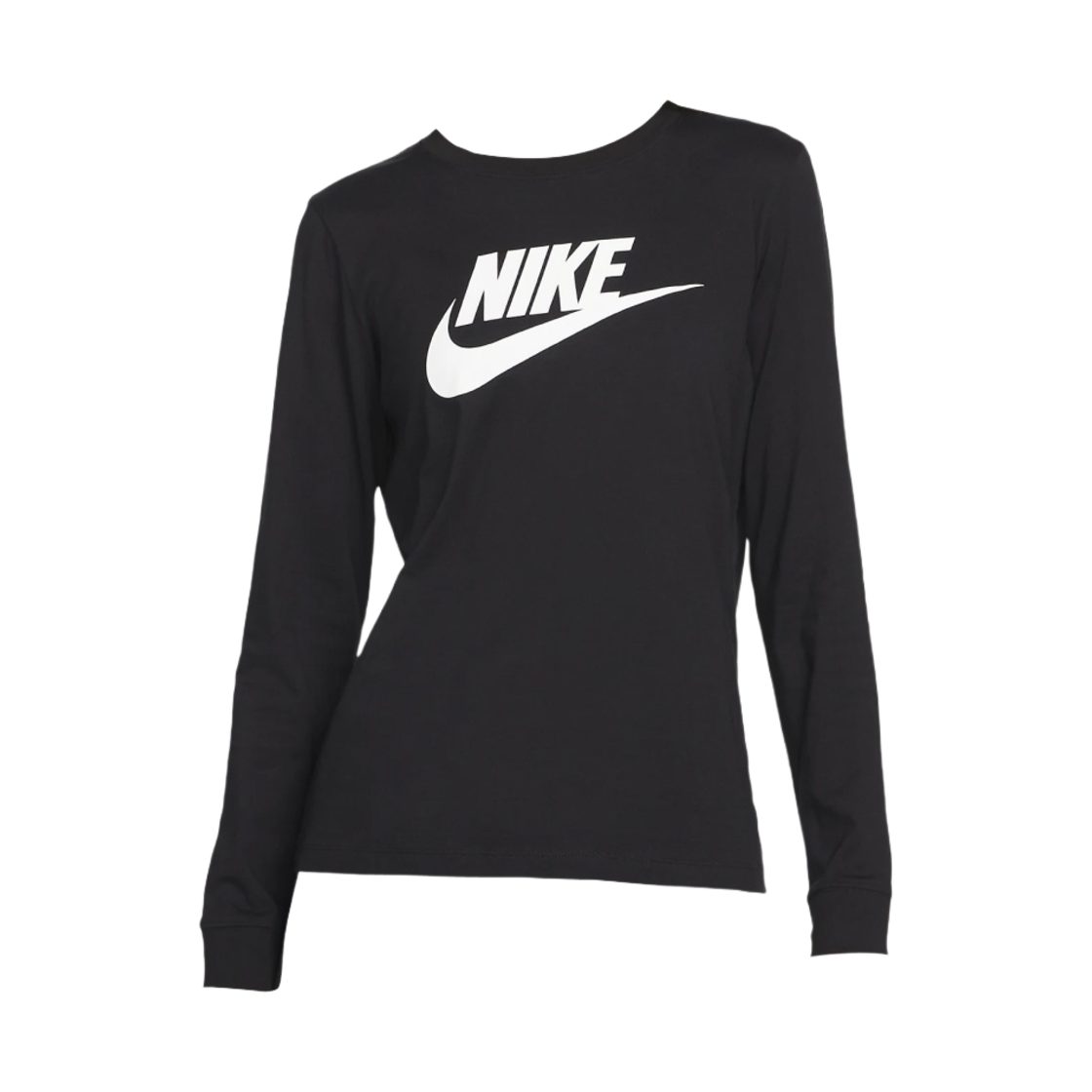 (W) 나이키 NSW 롱 슬리브 티셔츠 블랙 - US/EU((W) Nike NSW Long Sleeve T-Shirt Black - US/EU) - 1