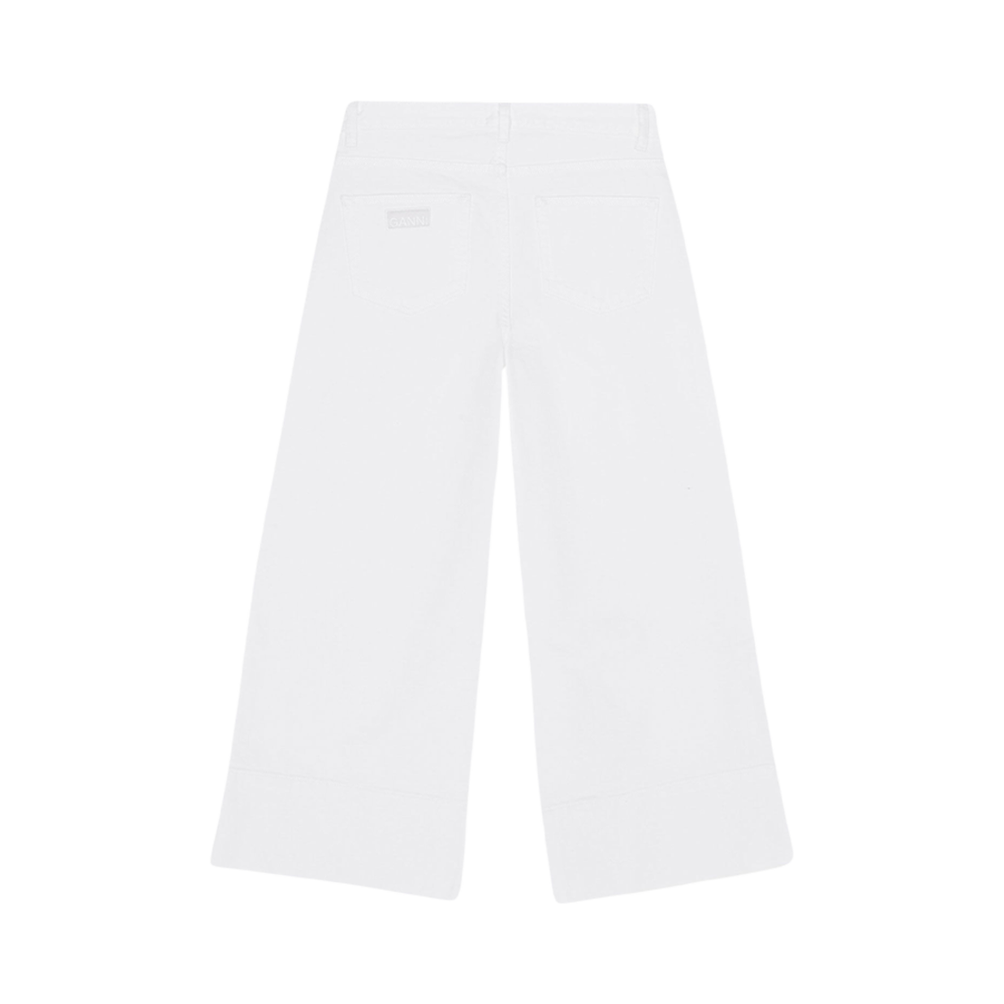 (W) 가니 데님 크롭 진 브라이트 화이트((W) Ganni Denim Cropped Jeans Bright White) - 2
