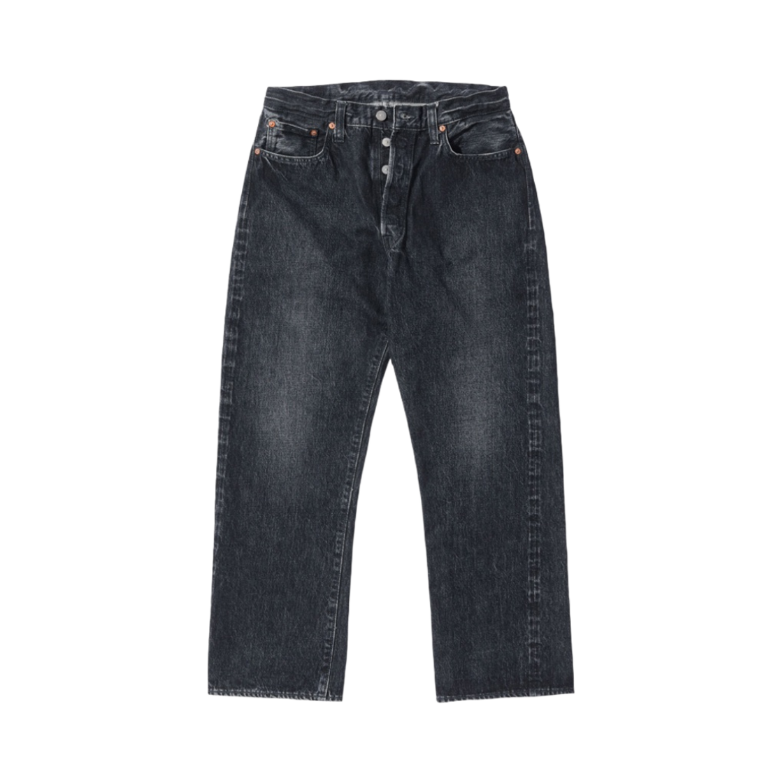 슈가 케인 14.25온즈 블랙 데님 1947 모델 레귤러 스트레이트 하드 워시(Sugar Cane 14.25 oz. Black Denim 1947 Model Regular Straight Hard Wash)