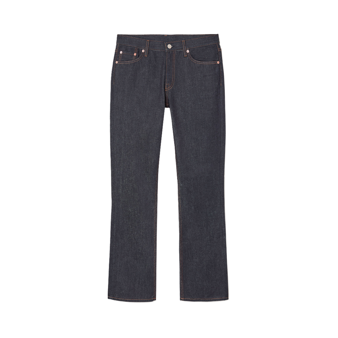 (W) 코스 파이프 부츠컷 진 로 인디고((W) COS Pipe Bootcut Jeans Raw Indigo)