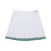 (W) Malbon Golf Color Line Pleats Skirt Off White