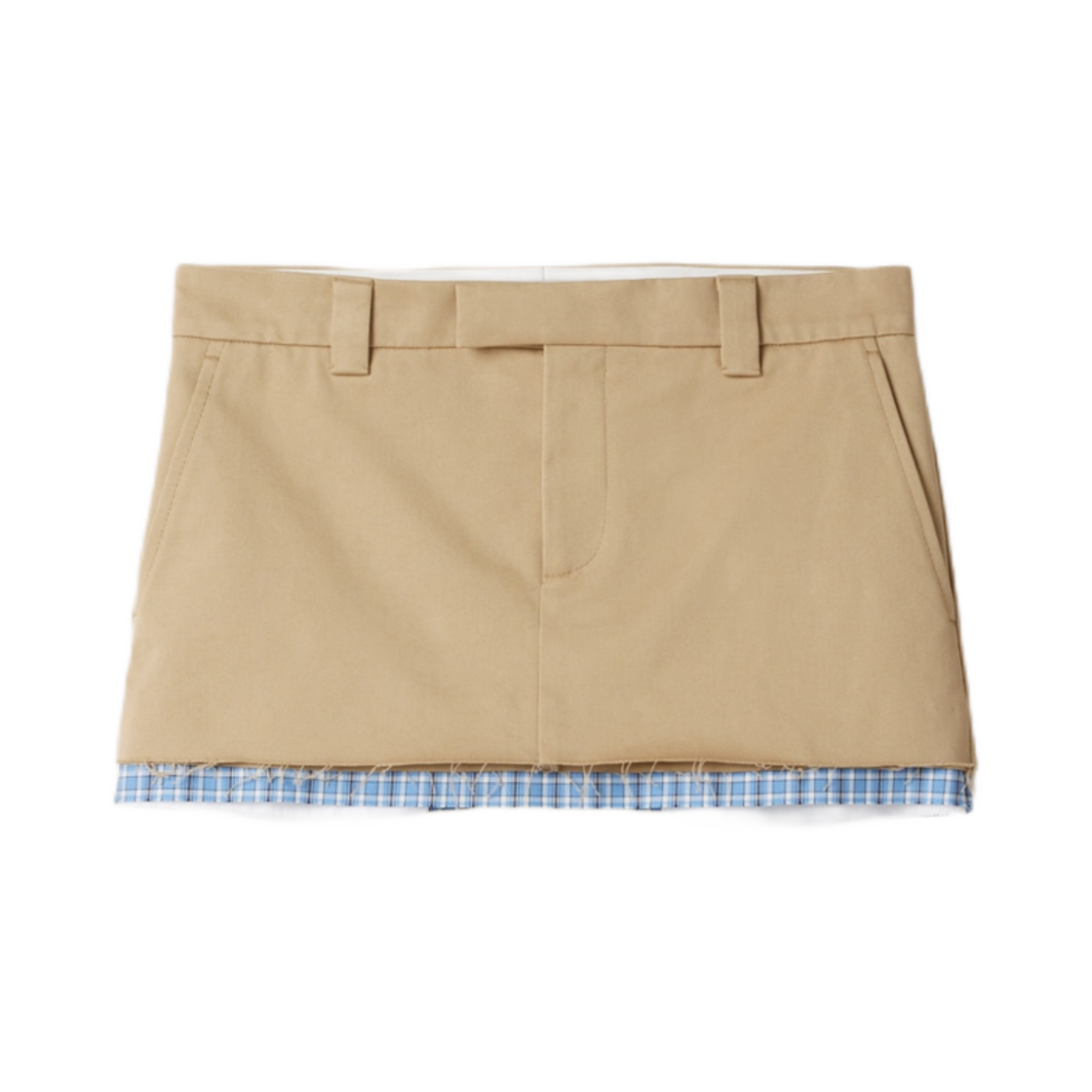 MG2383-1UPX-F0065 (W) Miu Miu Chino Mini Skirt Cord
