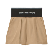 (W) Alexander Wang Safari Shorts in Cotton Tailoring Beige