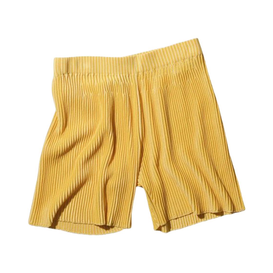골드윈 제로 재패니스 페이퍼 옵티컬 니트 쇼츠 옐로우(Goldwin 0 Japanese Paper Optical Knit Shorts Yellow)