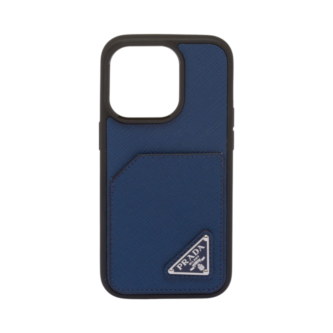 프라다 사피아노 레더 커버 아이폰 14 프로 블루에뜨(Prada Saffiano Leather Cover For The iPhone 14 Pro Bluette)
