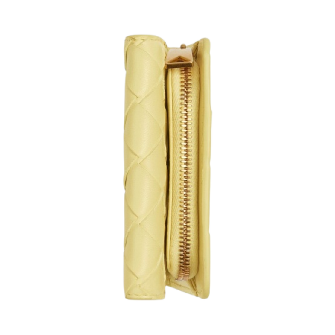 보테가 베네타 인트레치아토 컴팩트 트라이폴드 지갑 아이스크림(Bottega Veneta Intrecciato Compact Tri-Fold Wallet Ice Cream) - 3