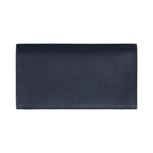 Hermes Citizen Twill Long Wallet Evercolor & Bleu Nuit Bleu Saphir