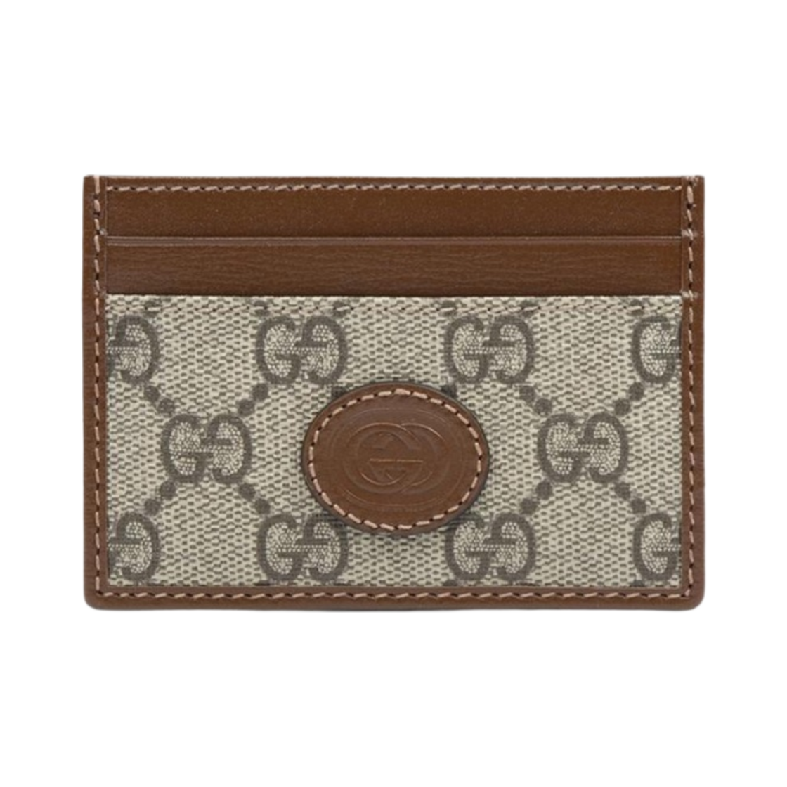 700690-92TCG-8563 Gucci Interlocking G Card Case Brown