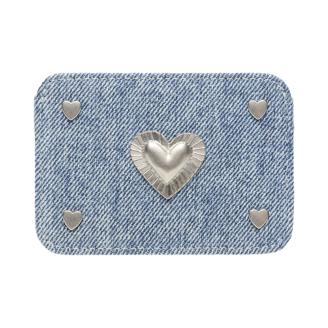 르마스크 파이 하트 슬림 카드지갑 데님(Le Masque Pie Heart Slim Card Wallet Denim)