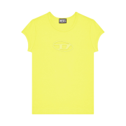 (W) Diesel T-Angie Peekaboo Logo T-Shirt Yellow