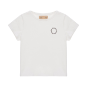 (W) Matin Kim Circle Logo Crop Top White