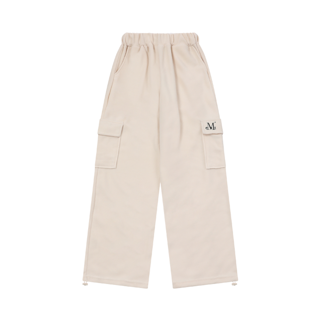 P00000PX_BG MUCENT Snowing Fleece Banding Cargo Pants Beige