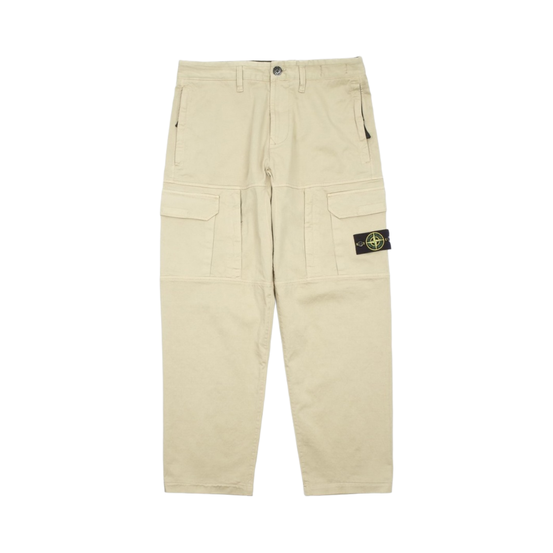 스톤 아일랜드 30214 스트레치 코튼 울 사틴 카고 팬츠 에크루 - 21FW(Stone Island 30214 Stretch Cotton Wool Satin Cargo Pants Ecru - 21FW) - 1