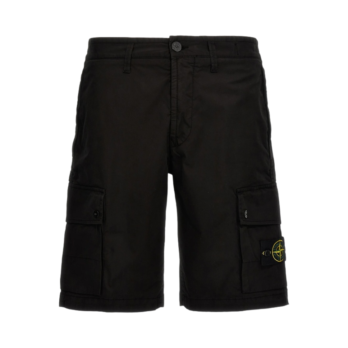 8015L1110-A0029 Stone Island L1110 Supima Cotton Cargo Bermuda Shorts Black - 24SS