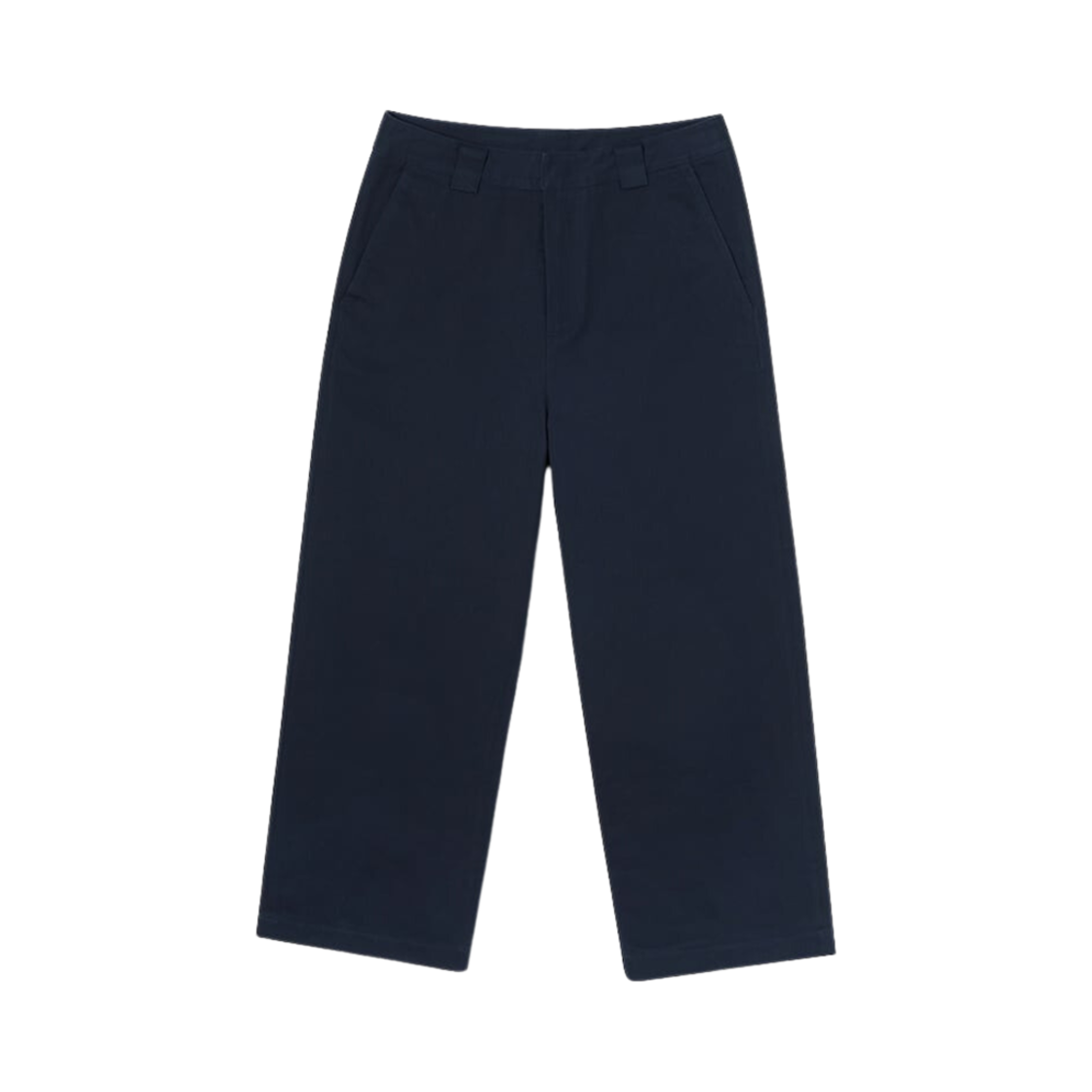 (W) 라코스테 세미와이드 코튼 트윌 팬츠 네이비 블루((W) Lacoste Semi-Wide Cotton Twill Pants Navy Blue) - 1