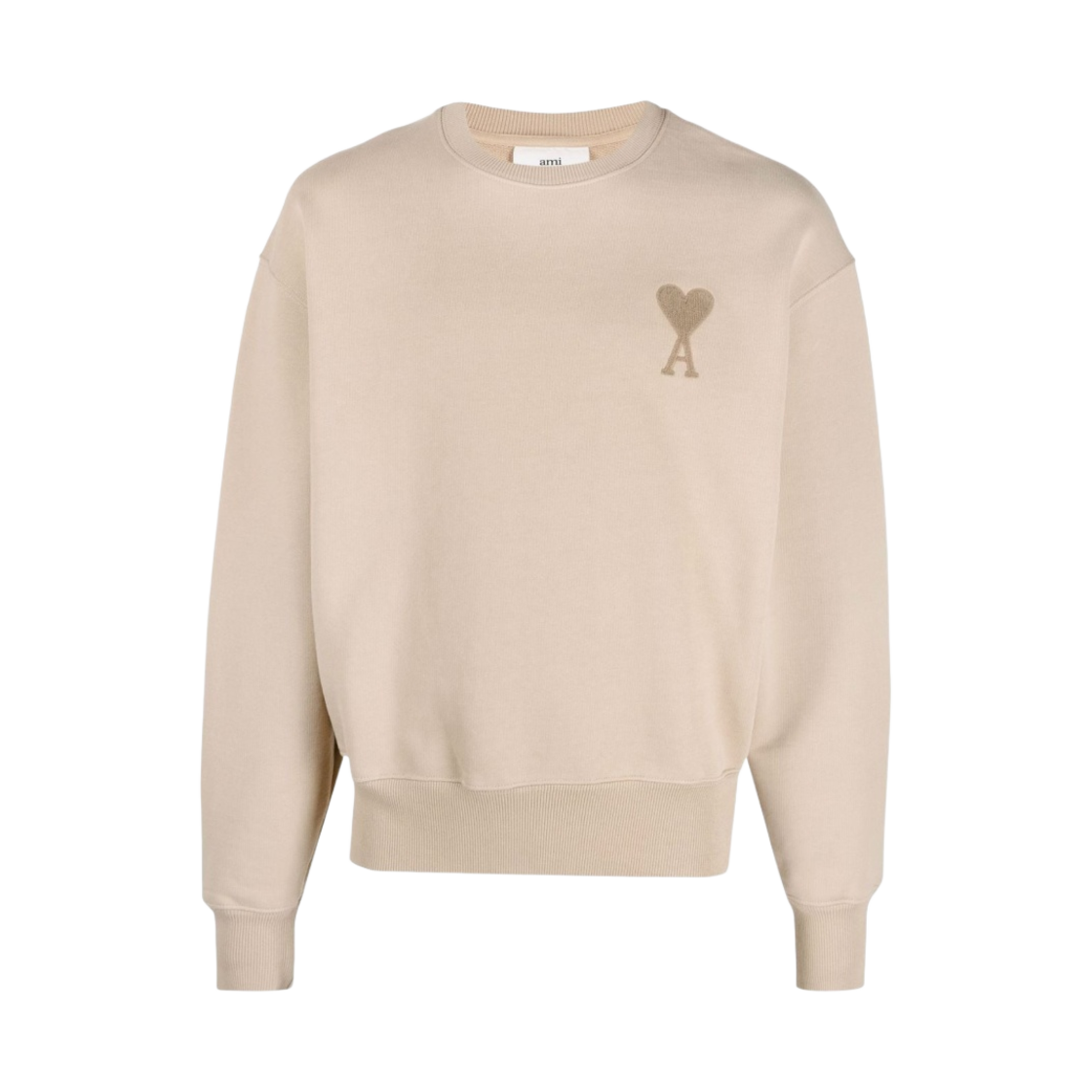 아미 톤온톤 하트 로고 스웨트셔츠 베이지 - 21FW(AMI de Coeur Tone-On-Tone Sweatshirt Beige - 21FW) - 1