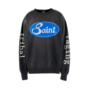 Saint Mxxxxxx Trival Wars Crew Neck Sweatshirt Black - 23AW