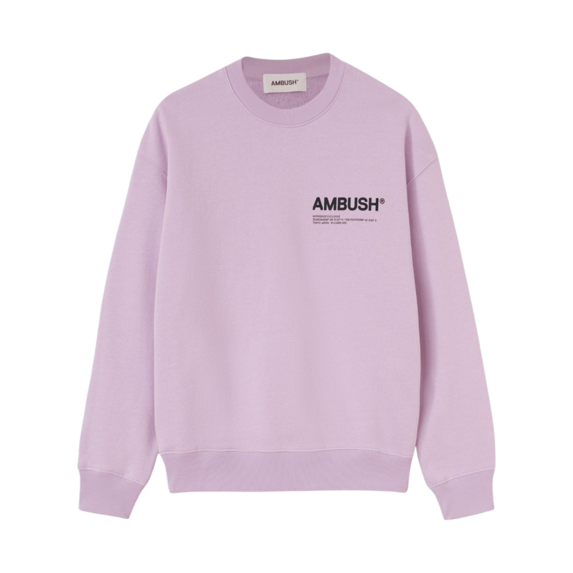BWBA005S22FLE0013610 (W) Ambush Workshop Crewneck Lavendula Black