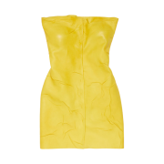 (W) Acne Studios Leather Bustier Dress Yellow