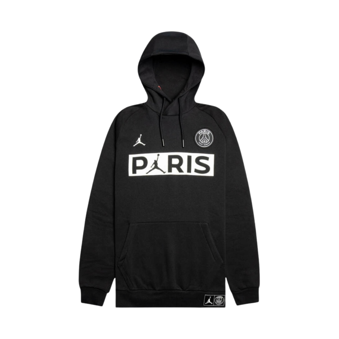 조던 x 파리 생제르맹 워드마크 플리스 풀오버 후드 블랙 - 아시아(Jordan x Paris Saint-Germain Wordmark Fleece Pullover Hoodie - Asia) - 1