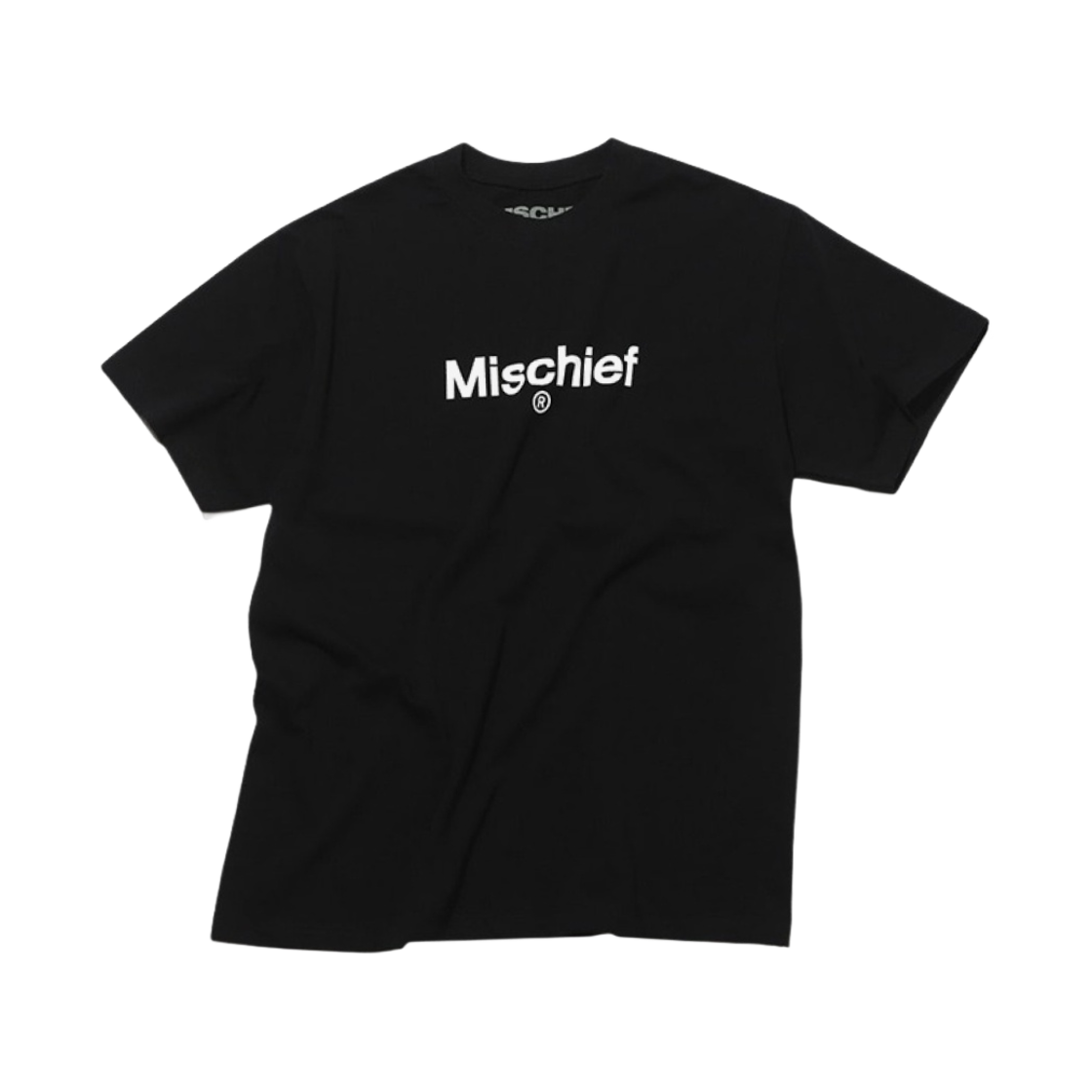 미스치프 콜 아웃 로고 크루넥 티셔츠 블랙