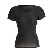 (W) Pleats Please Issey Miyake Mist Basics Top Black