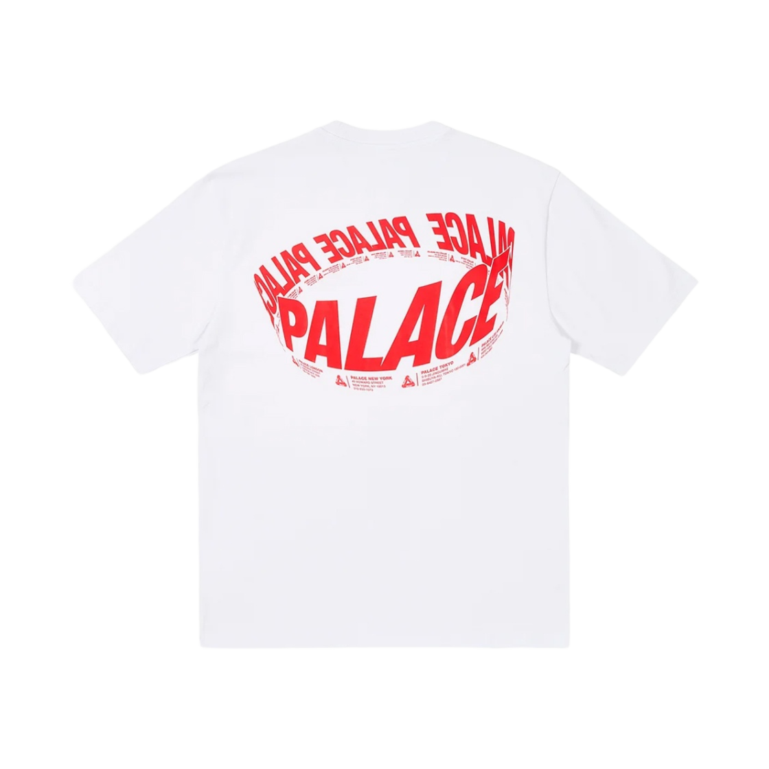- Palace Wrapper Logo T-Shirt White - 23FW