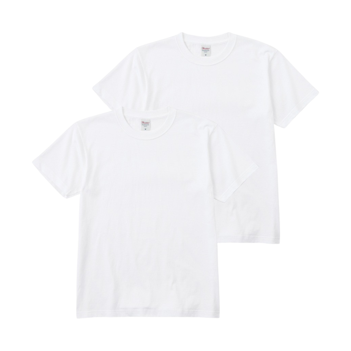 프린트스타 헤비 라운드 티셔츠 화이트 (2팩)