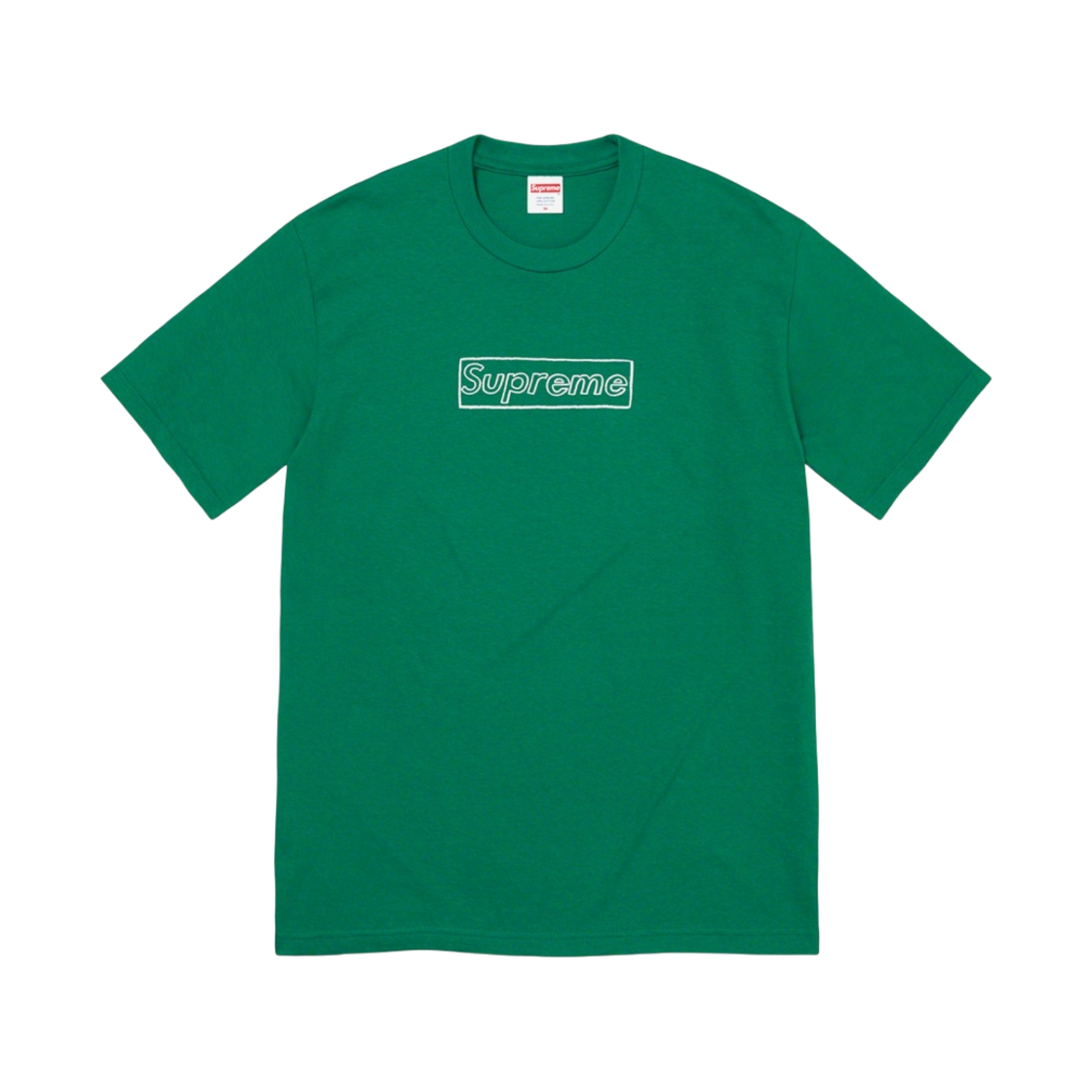 슈프림 x 카우스 초크 로고 티셔츠 라이트 파인 - 21SS(Supreme x Kaws Chalk Logo T-Shirt Light Pine - 21SS) - 1