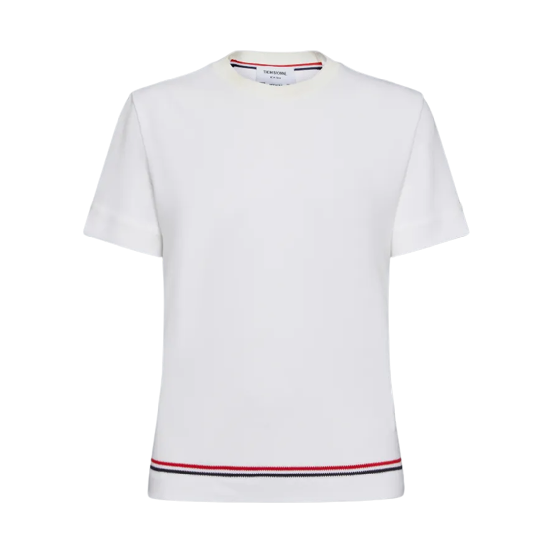 FJS193A-J0185-100 (W) Thom Browne Cotton Pique T-Shirt White