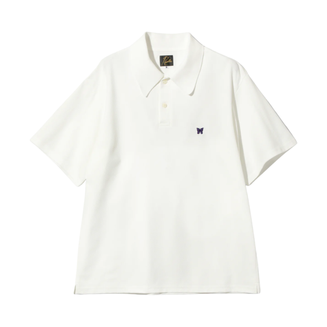 QV352A Needles S/S Poly Pique Polo Shirt White