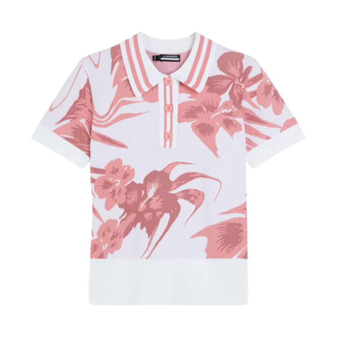 GWKW07437-S183 (W) J.Lindeberg Hedda Knitted Polo Hibiscus Pink