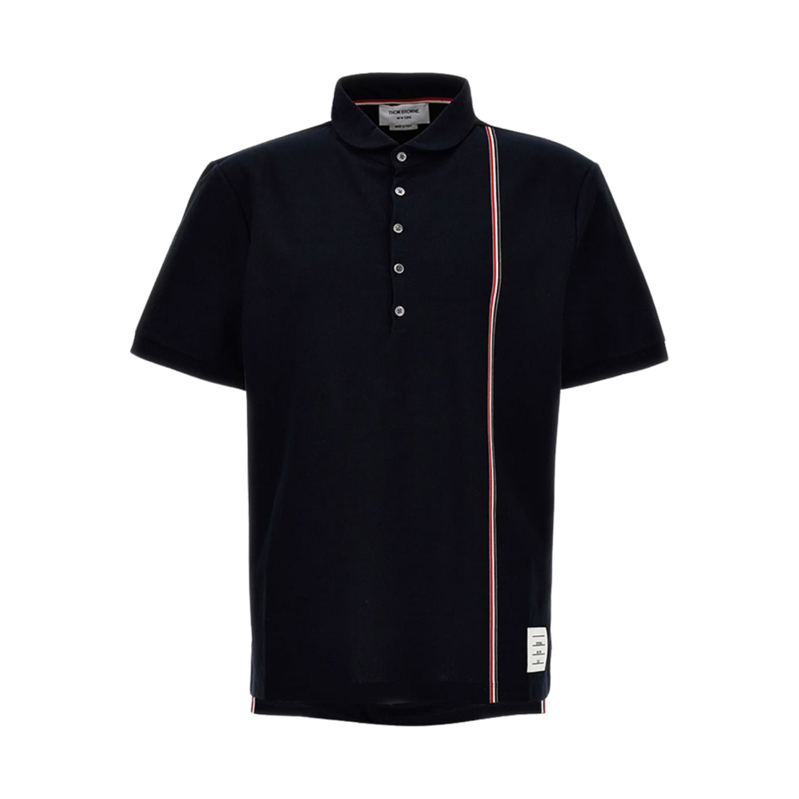 MJP196A-J0138-415 Thom Browne Stripe Polo Shirt Navy